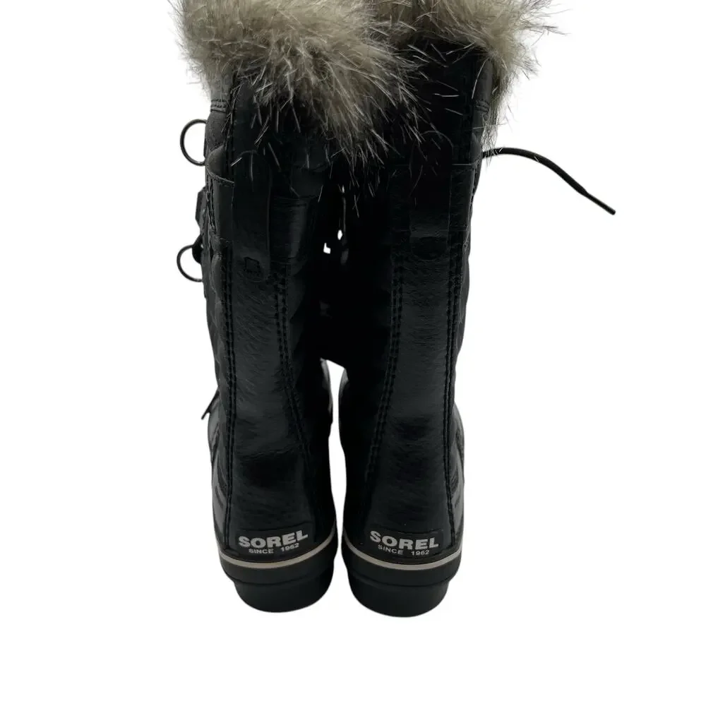 Sorel Womens Size 6.5  Tofino II Waterproof Faux Fur Trim‎ Boots Black Stone NWT